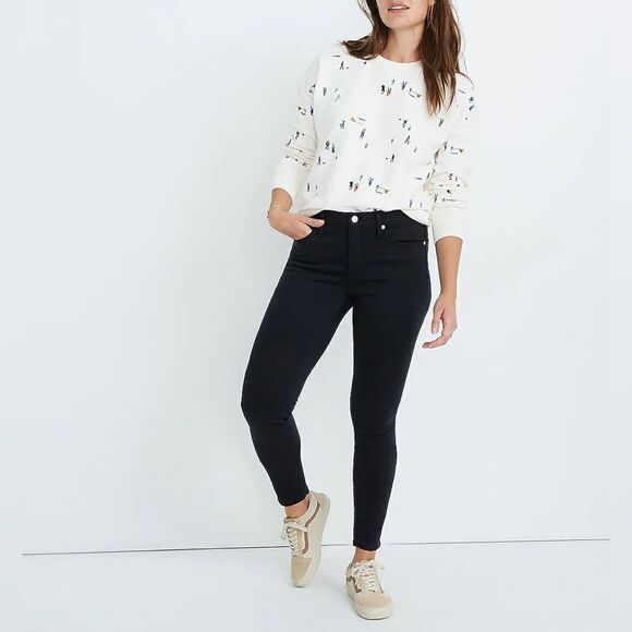 Madewell 9" Mid-Rise Skinny Jeans in Lunar Wash Size 28 - Picture 1 of 8